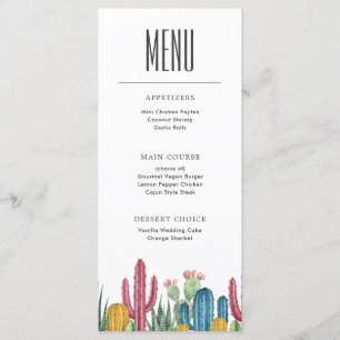 Colourful Cacti   Desert Theme Menu