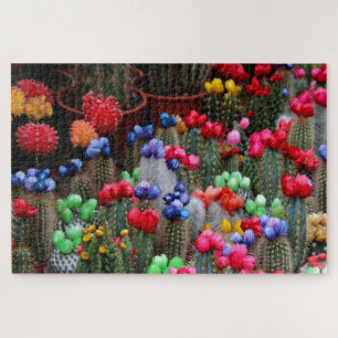 Colourful cacti jigsaw puzzle