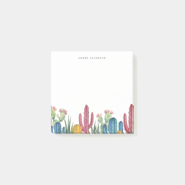 Colourful Cacti Post-it Notes (Front)