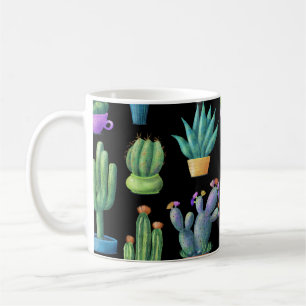 Colourful Cacti: Whimsical Seamless Design. Coffee Mug