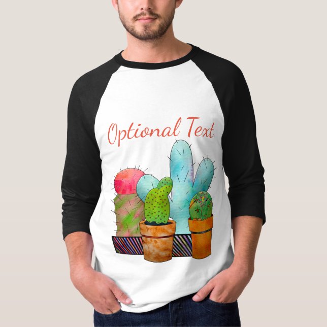 Colourful Cactus Garden T-Shirt (Front)