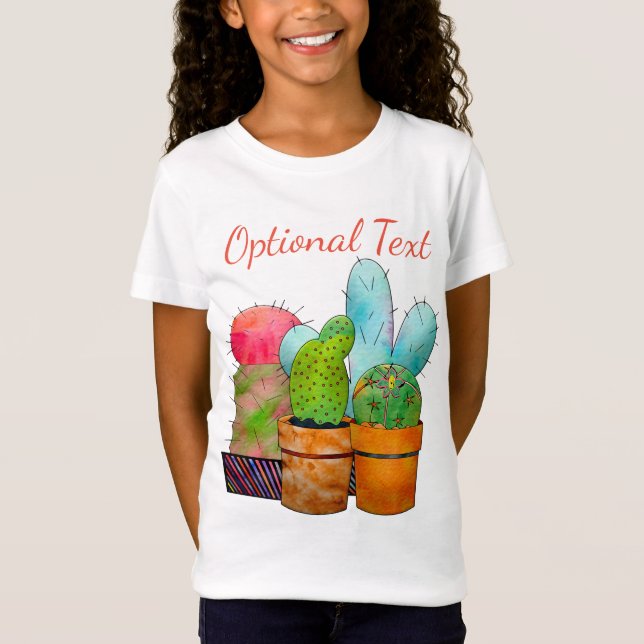 Colourful Cactus Garden T-Shirt (Front)