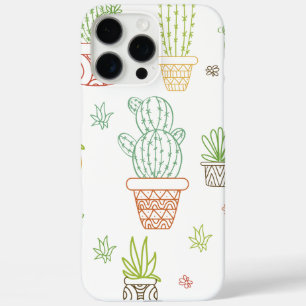 Colourful Cactus Indoor Pot Plants iPhone 16 Pro Max Case