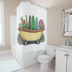 Colourful Cactus Shower Curtain