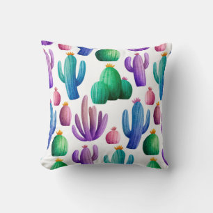 colourful Cactus  Throw Pillow