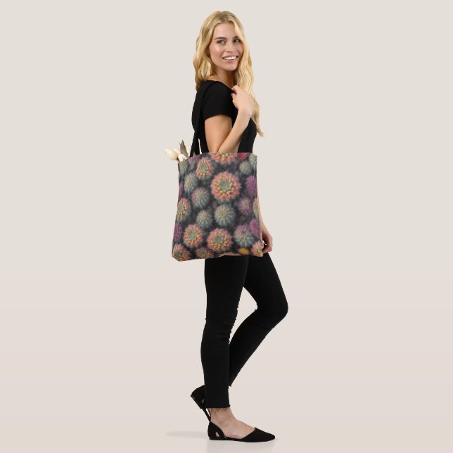 Colourful Cactus Tote Bag (On Model)