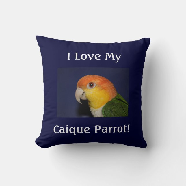 Colourful Caique Parrot Cushion (Front)