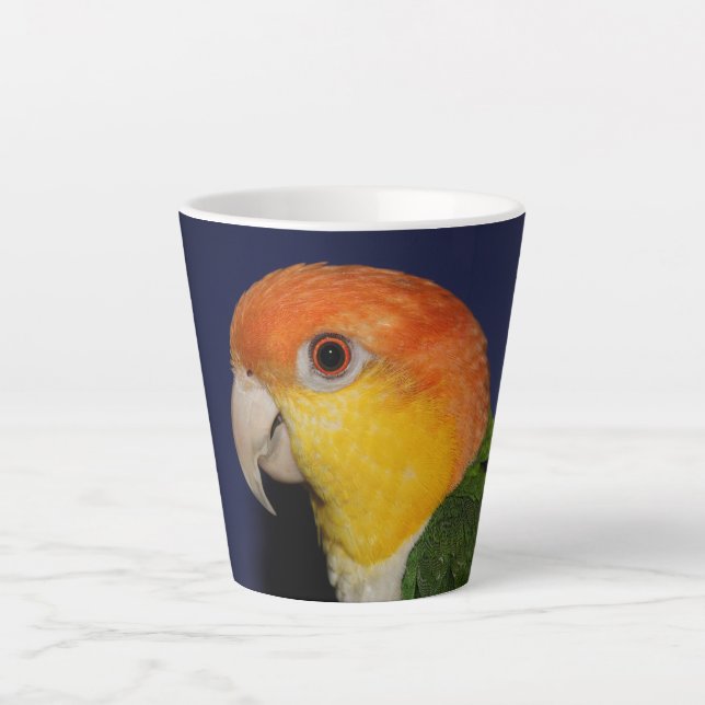Colourful Caique Parrot Latte Mug (Front)