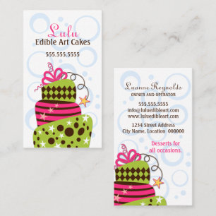 Colourful Cake Art Bakery Business Card