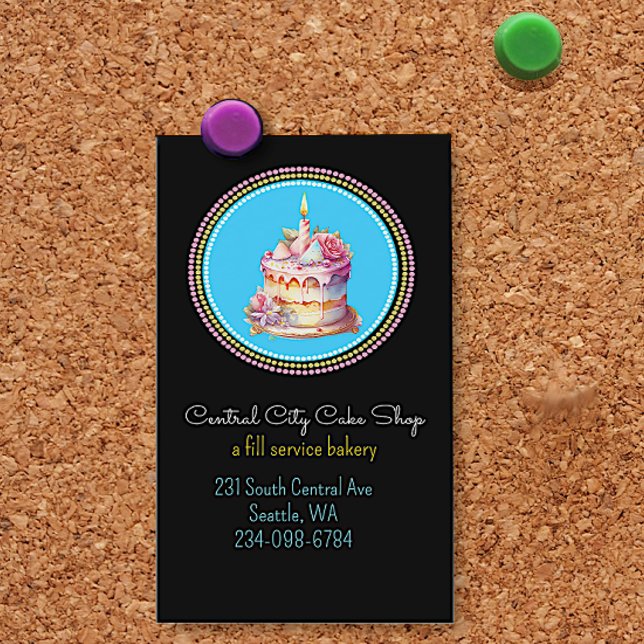 Colourful Cake Bakery Business Car Card (Creator Uploaded)