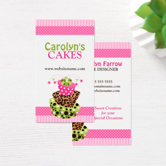 Colourful Cake Bakery Business Card