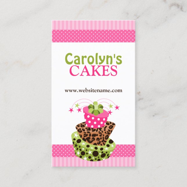 Colourful Cake Bakery Business Card (Front)