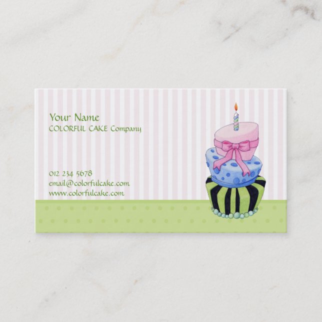 Colourful Cake Business Card (Front)