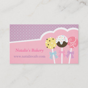 Colourful Cake Pops Bakery Business Cards