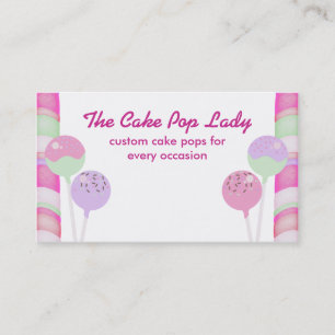 Colourful cake pops baking bakery business cards