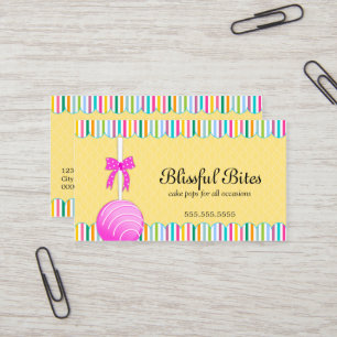 Colourful Cake Pops Business Card
