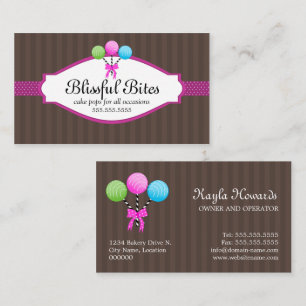 Colourful Cake Pops Business Card