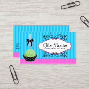 Colourful Cake Pops Desserts Business Card