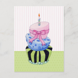 Colourful Cake Postcard