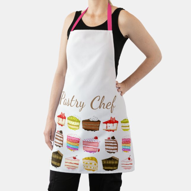 Colourful cakes pastry chef apron (Insitu)