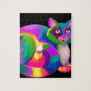 Colourful Calico Cat Jigsaw Puzzle