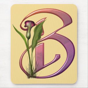 Colourful Calla Initial B Mouse Mat