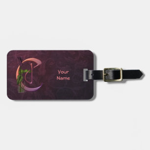 Colourful Calla Initial C Luggage Tag