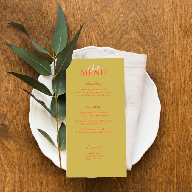 Colourful Calligraphy Elegant Wedding Menu Cards (Creator Uploaded)