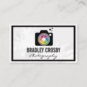Colourful Camera Lens Logo Business Card