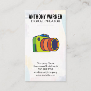 Colourful Camera Logo Business Card