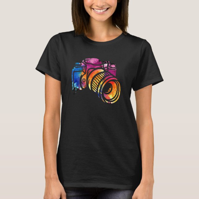 Colourful Camera Photographer Photography Photojou T-Shirt (Front)