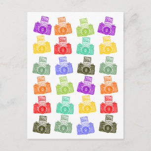 Colourful Cameras Postcard