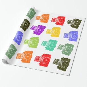 Colourful Cameras Wrapping Paper