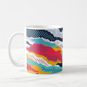 Colourful Camouflage: Polka Dot Vintage Coffee Mug
