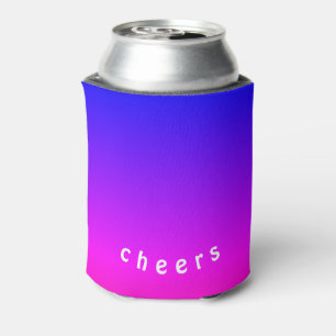 Colourful Can Cooler Cheers - Custom Text