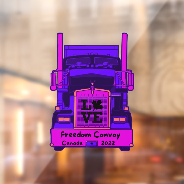 Colourful Canadian Freedom Convoy Window Cling (Sheet 2)