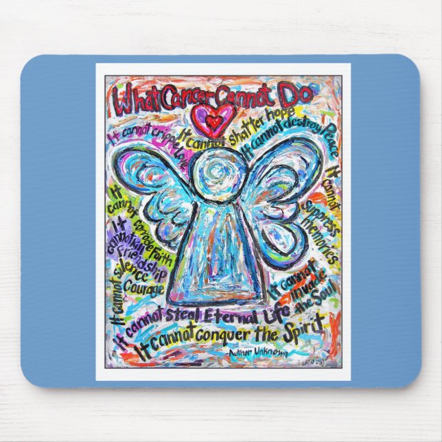 Colourful Cancer Angel Mousepad (Front)