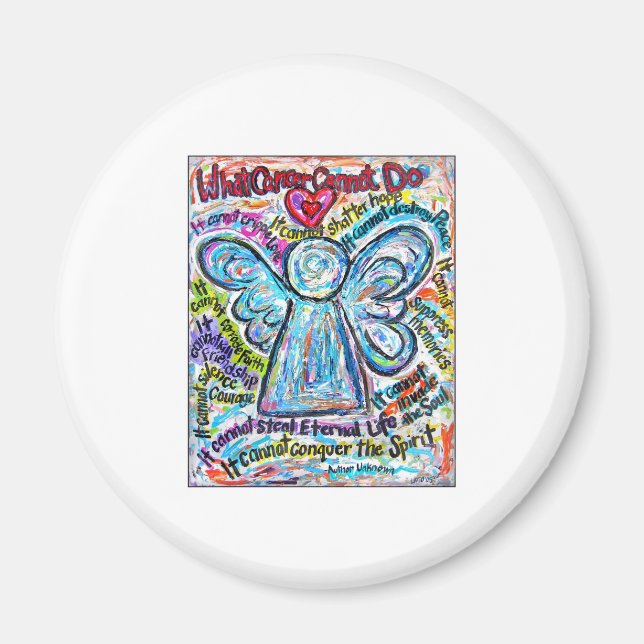 Colourful Cancer Angel Painting Magnet (Front)
