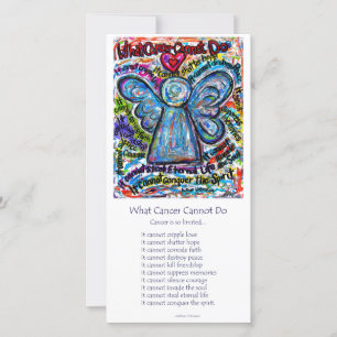 Colourful Cancer Angel Photo Card