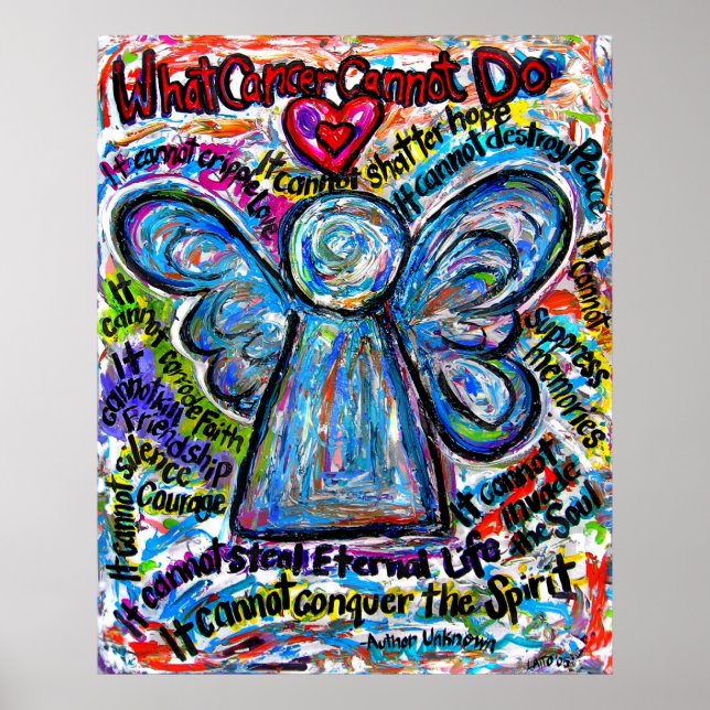 Colourful Cancer Angel Poster Art Print (Front)