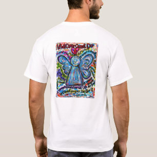 Colourful Cancer Angel T-shirt (Angel Back & Poem)
