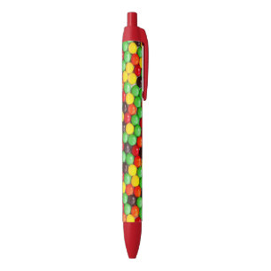 Colourful candies black ink pen