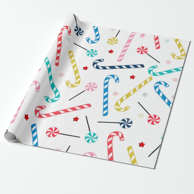 Colourful candies Christmas  Wrapping Paper (Unrolled)