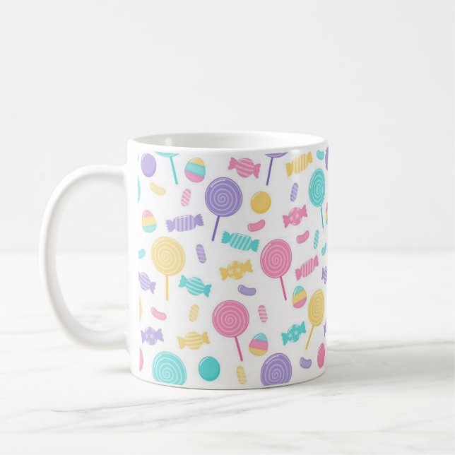 Colourful candies coffee mug (Left)