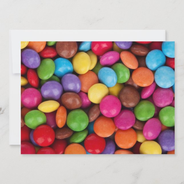 Colourful Candies Invitation (Front)