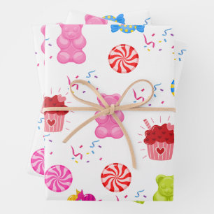 Colourful Candies Wrapping Paper Sheet