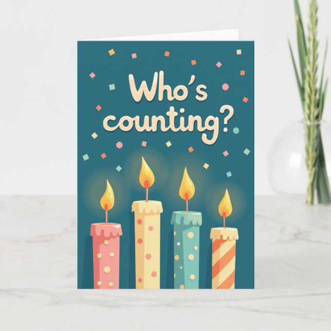Colourful Candle Birthday Card (Front)