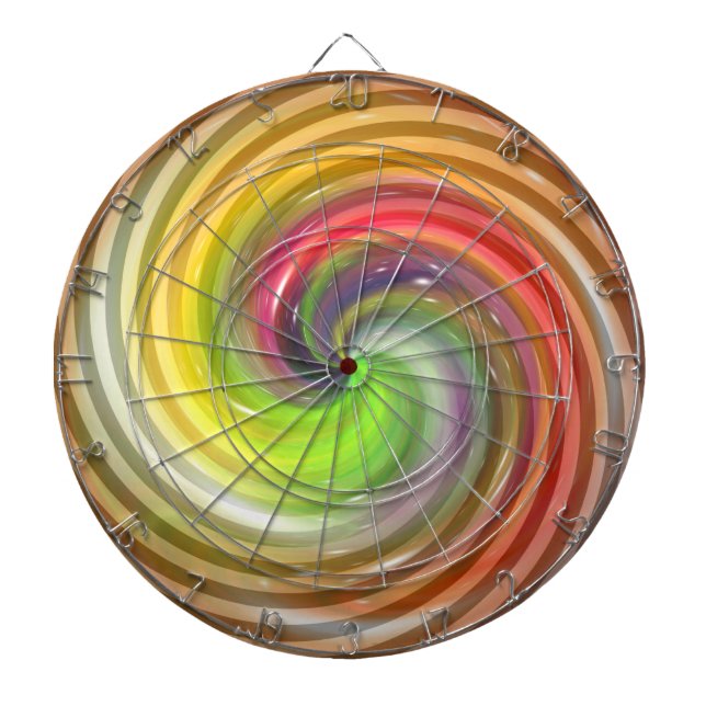 Colourful Candy Abstract Art Dartboard (Front)