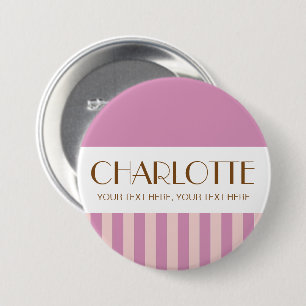 Colourful Candy Bright Colour Trendy Modern Stripe 7.5 Cm Round Badge