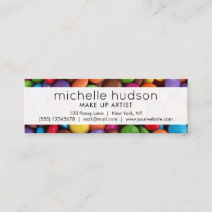 Colourful Candy, Candy Buttons, Dessert, Candy Sho Mini Business Card